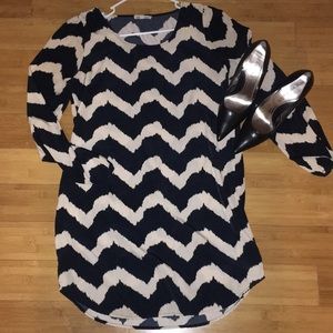 Black & cream chevron dress